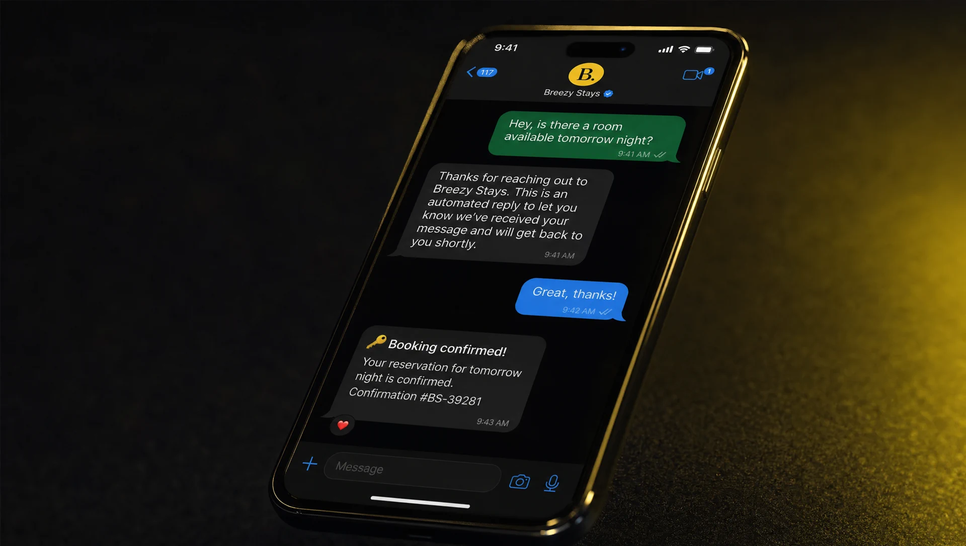 A phone catching every message