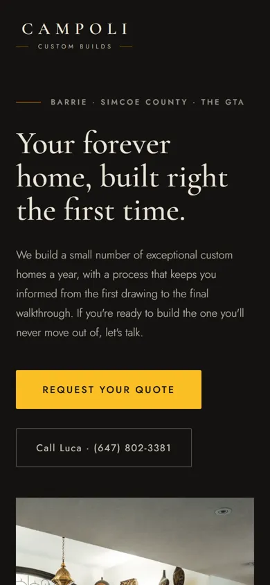Quote page on a phone