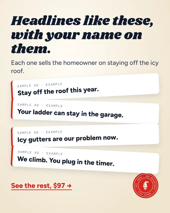 Static ad for Santa's Side Hustle