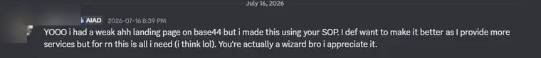 A message sent to Jaden