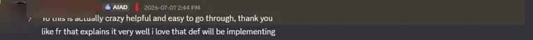A message sent to Jaden