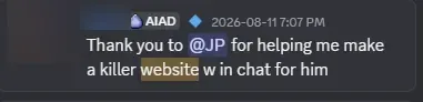A message sent to Jaden