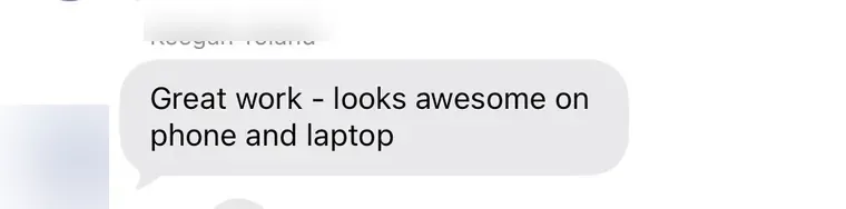 A message from a client