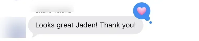 A message from a client